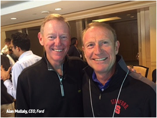 Alan Mullaly, CEO, Ford; with Mark Thompson